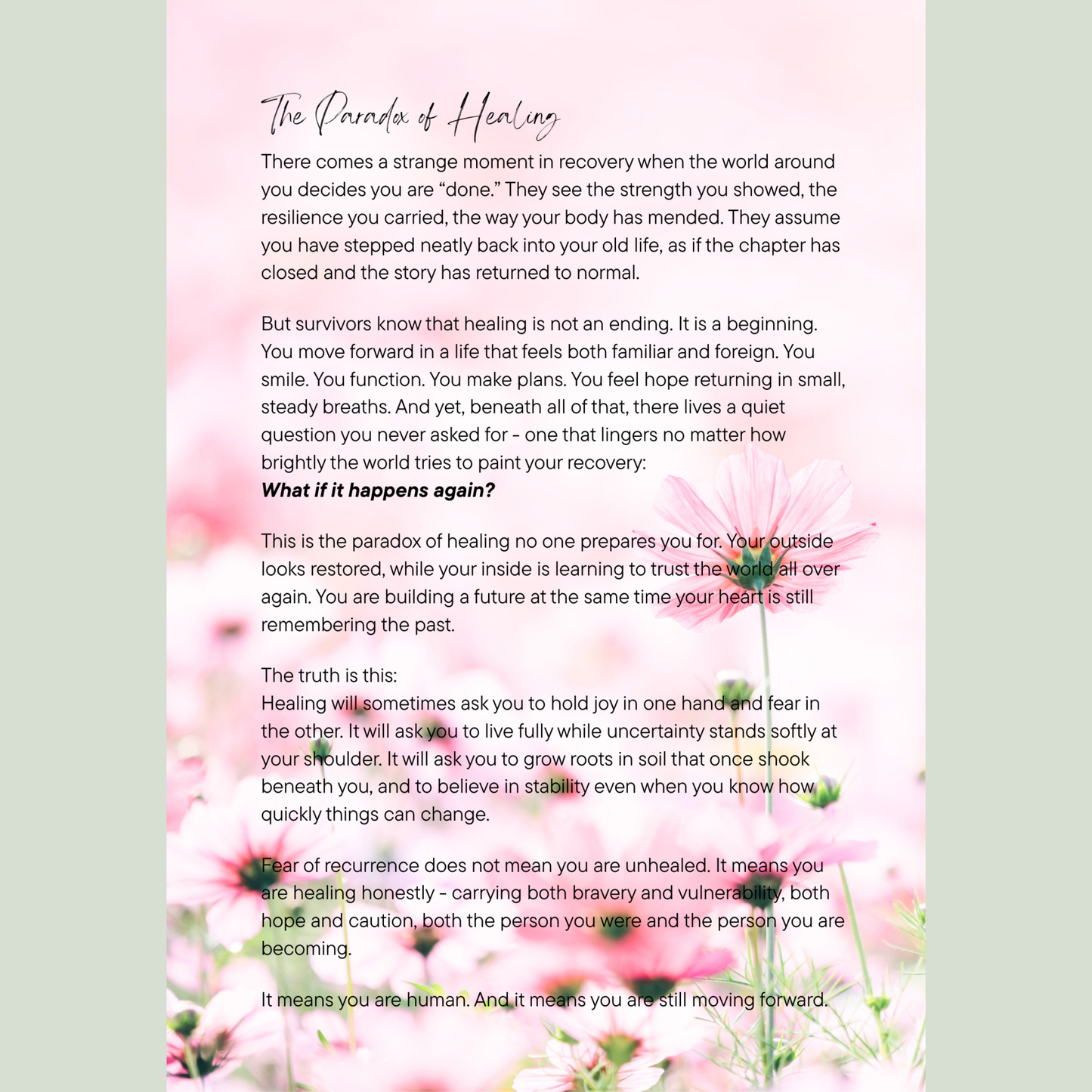 Managing Anxiety After Cancer: Navigating the Fear of Recurrence with Compassion & Strength